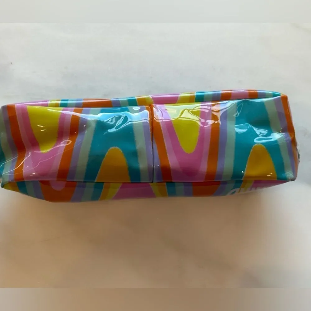 “Smile and Be Kind” Rainbow Pencil Pouch Cosmetic Bag